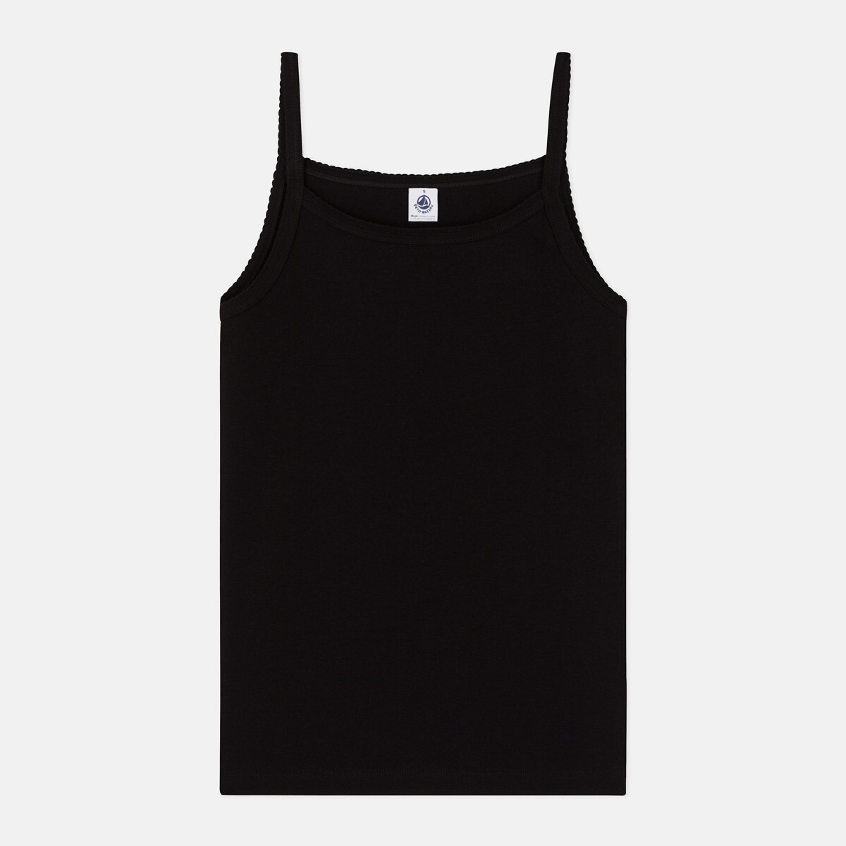 Débardeur à bretelles noir, PETIT BATEAU