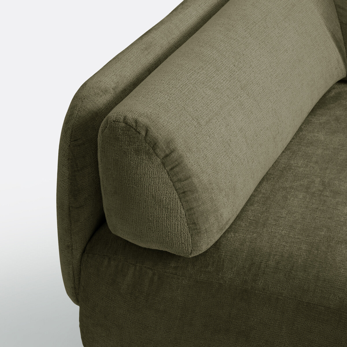Longchair links, dik fluweel, Méridiano kaki , LA REDOUTE INTERIEURS