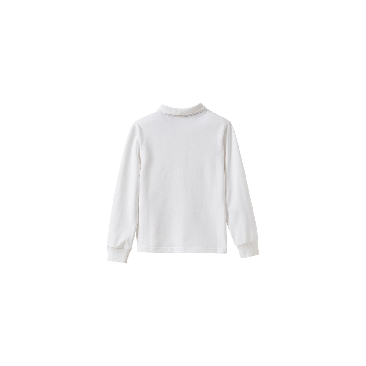 Polo en coton biologique blanc clair uni, CYRILLUS