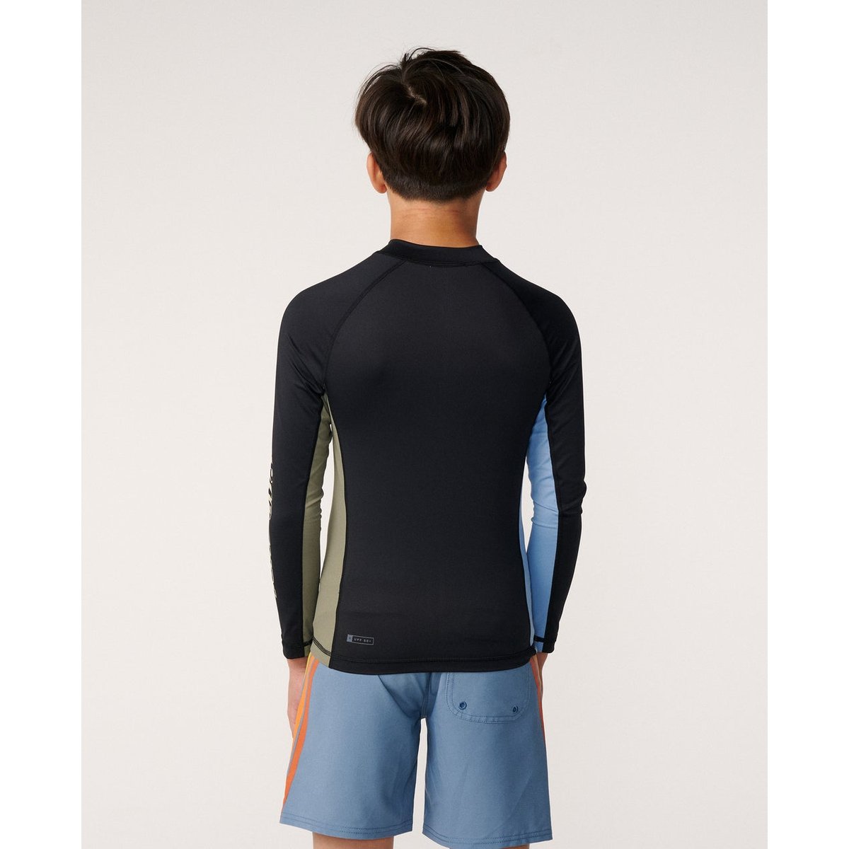 T-shirt anti-UV Eternal Shred ZIP manches longues garçon black, RIP CURL