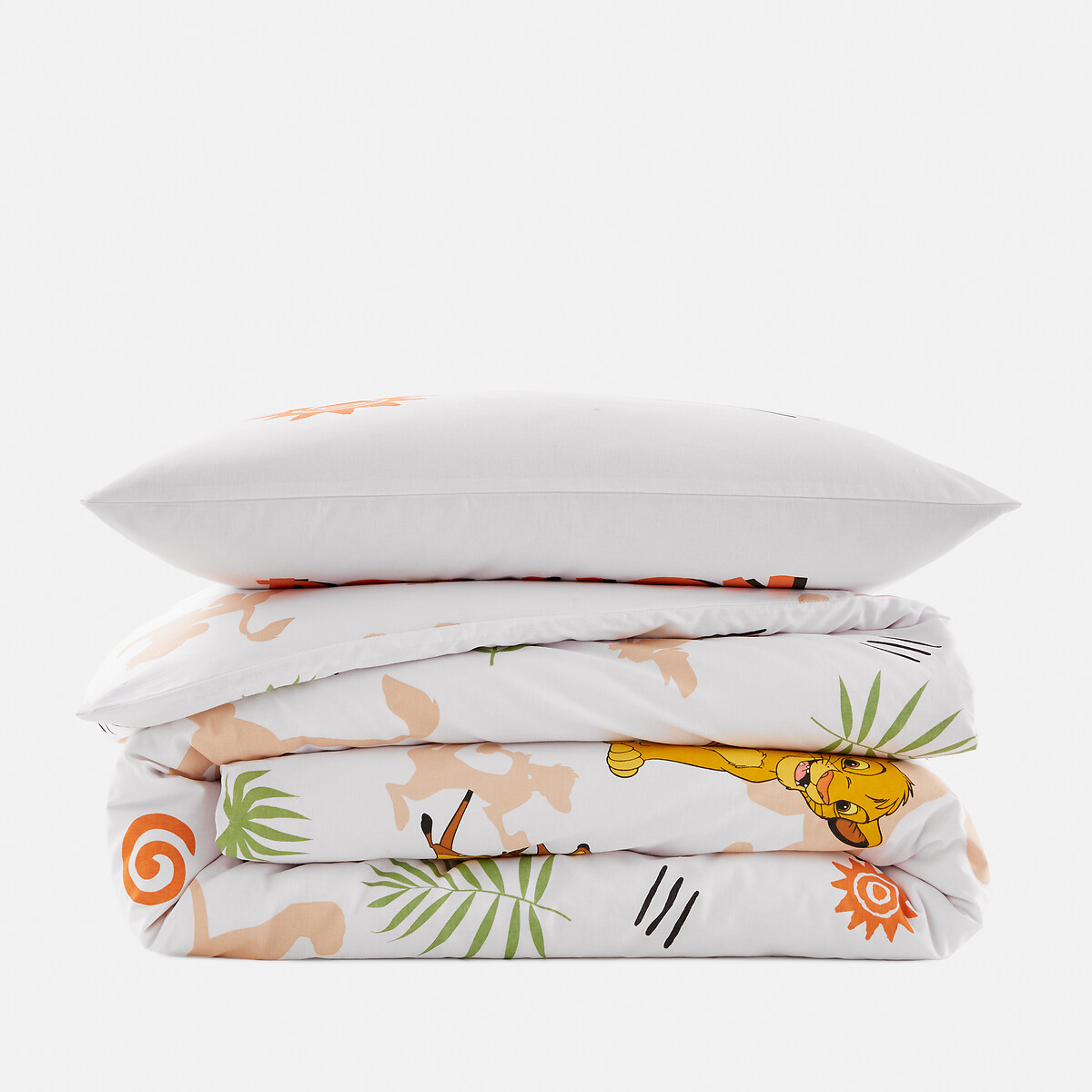 Parure de lit enfant, coton, DISNEY Roi Lion Pampa imprimé, DISNEY LE ROI LION