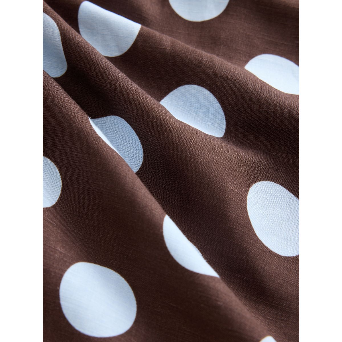 Robe bandeau mi-longue froncée pois marron chocolat, NEXT
