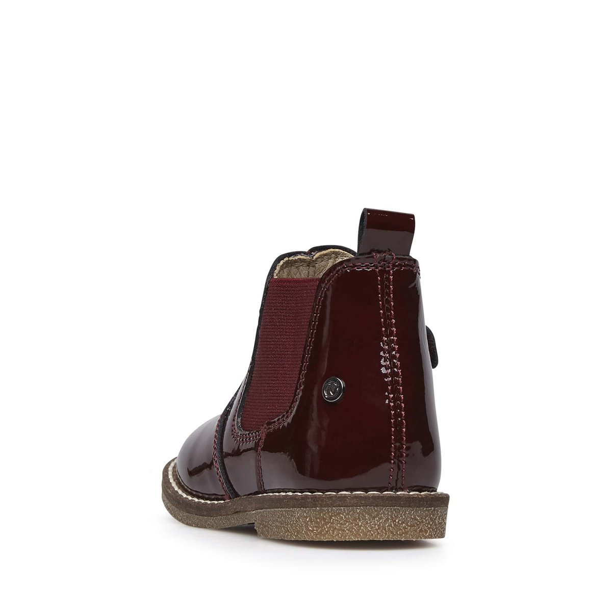 Bottes Chelsea En Cuir Verni Avec Glissière Arthur bordeaux, NATURINO