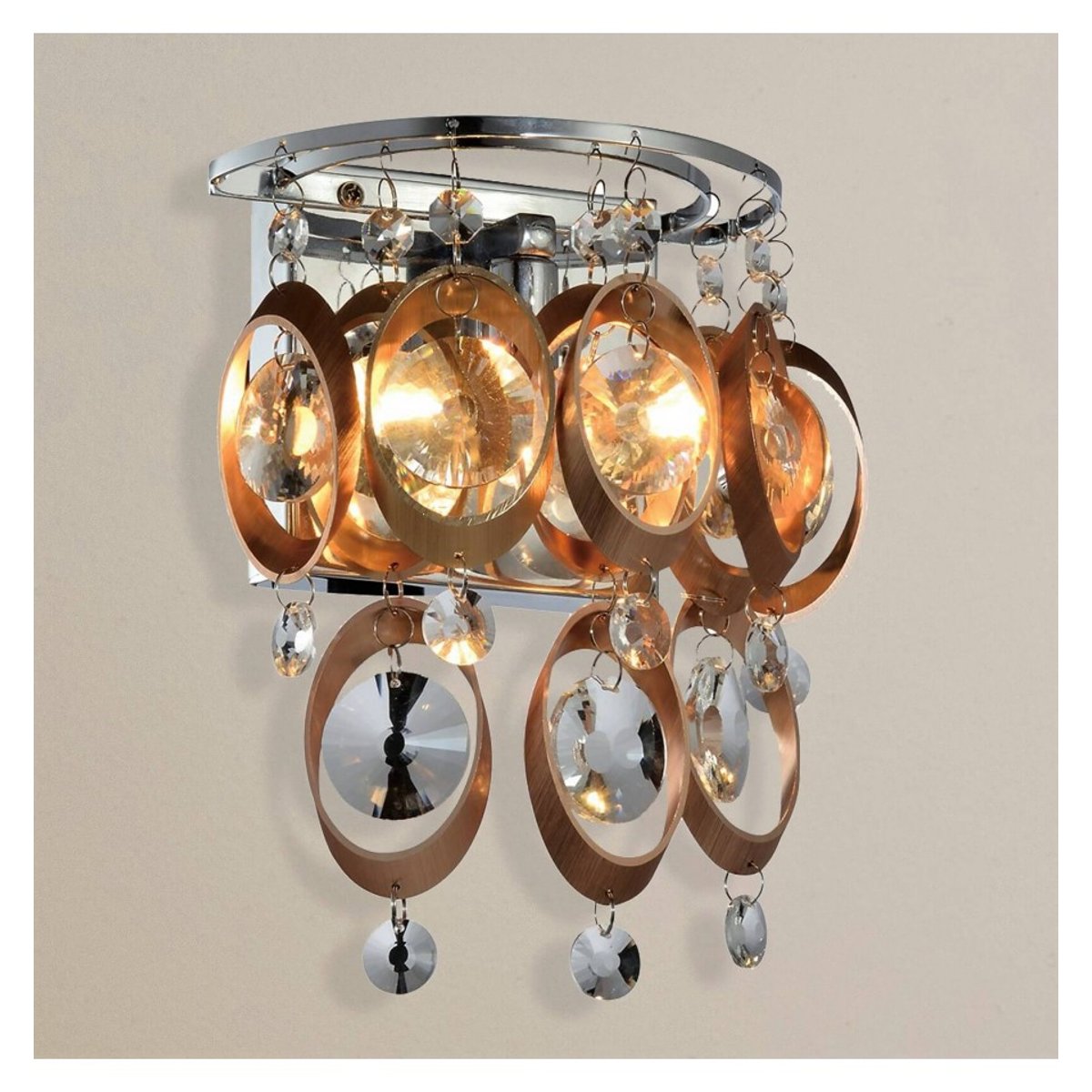 Applique cristal moderne chic - CARDIFF cuivre, KOSILUM