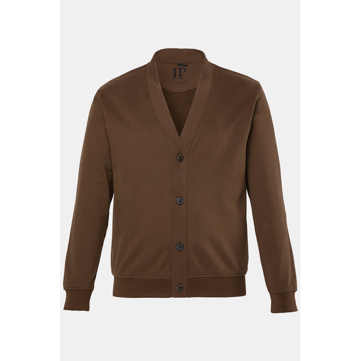 Cardigan en molleton marron moka, JP1880