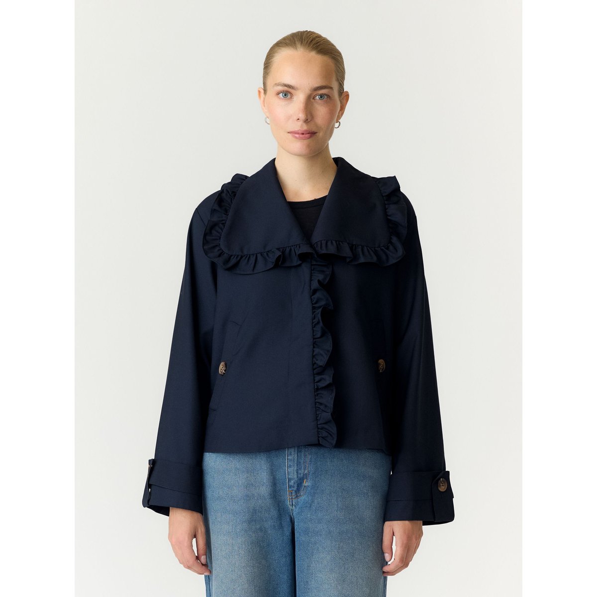 Trench navy blazer, YAS