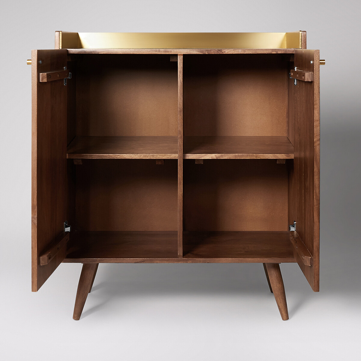 Fresco Mango Wood 2 Door Cabinet dark brown, SWOON