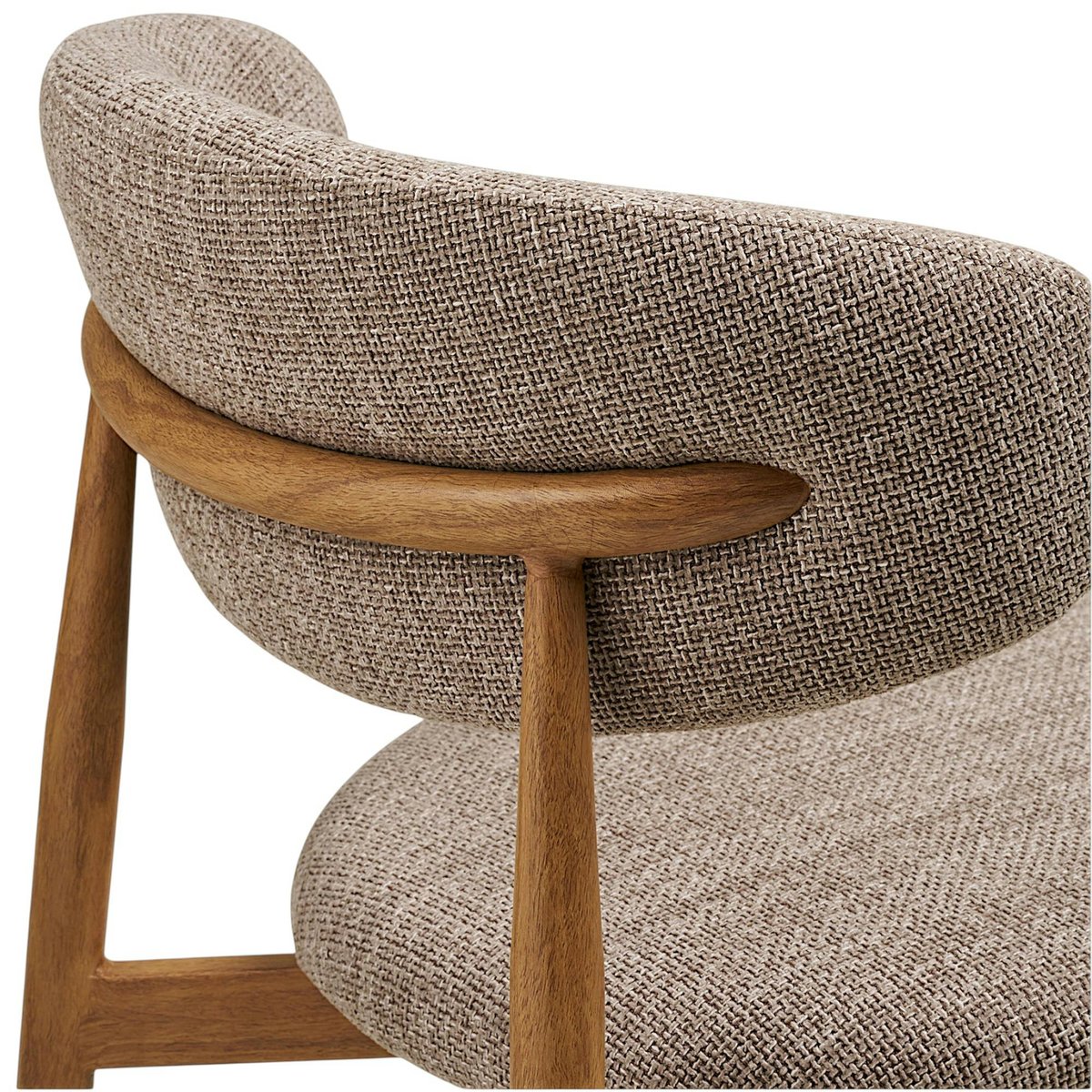 Chaise vintage bois et tissu (lot de 2) AMSTERDAM bois clair, PIER IMPORT
