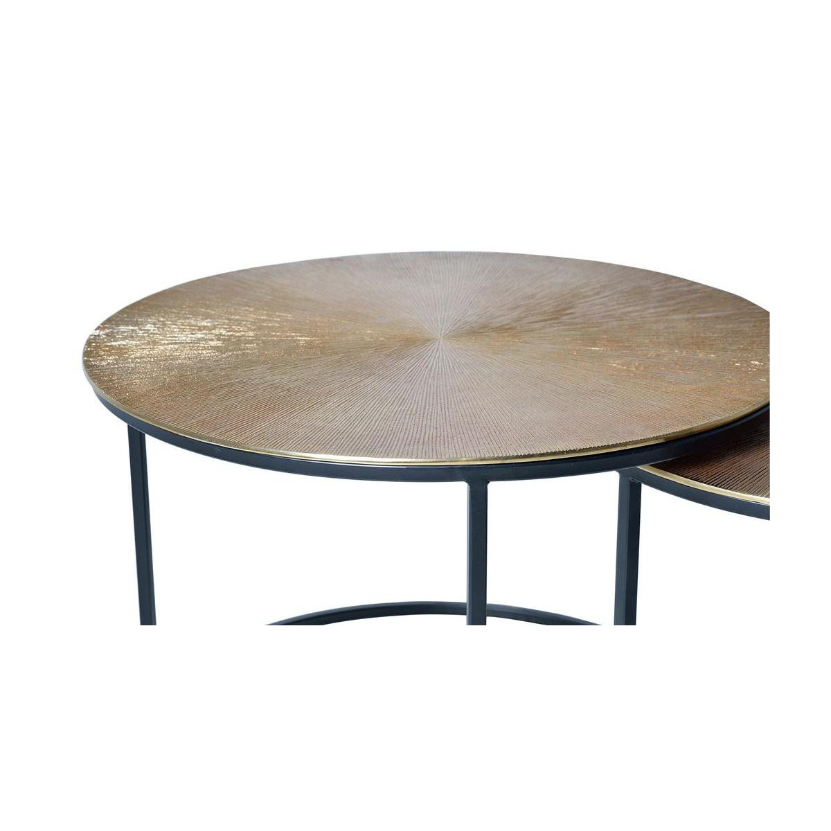 Lot de 2 tables basses bronze bronze, DECORATION D’AUTREFOIS