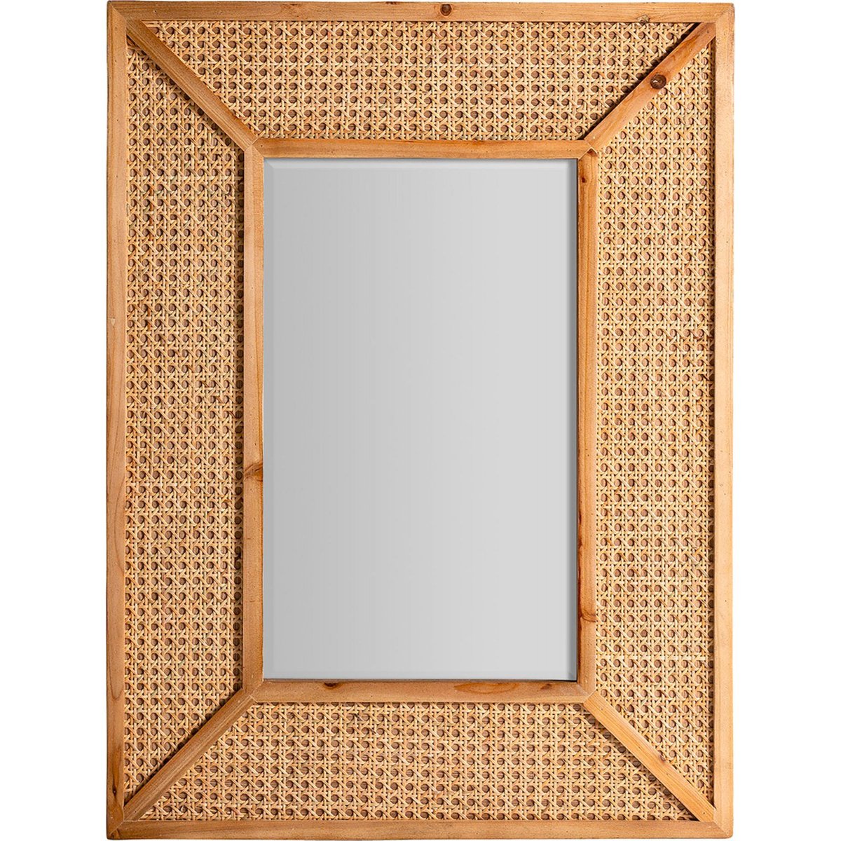 Miroir rectangulaire en rotin, ZETEL naturel, RECOLLECTION