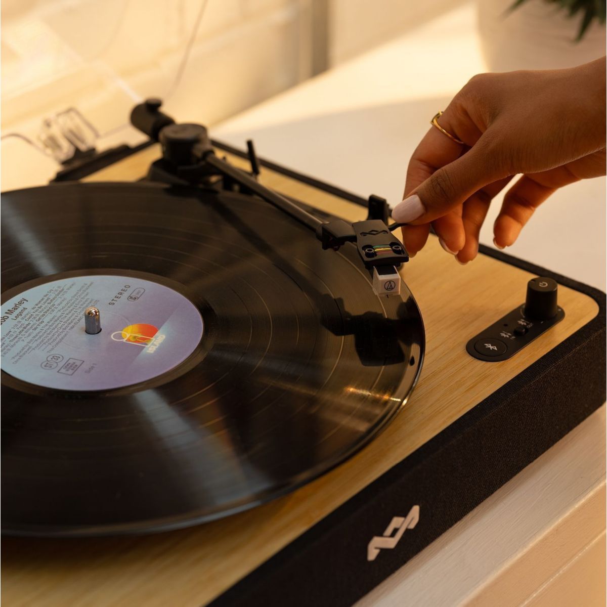 Platine vinyle avec enceintes - Pack Revolution bois, noir, MARLEY