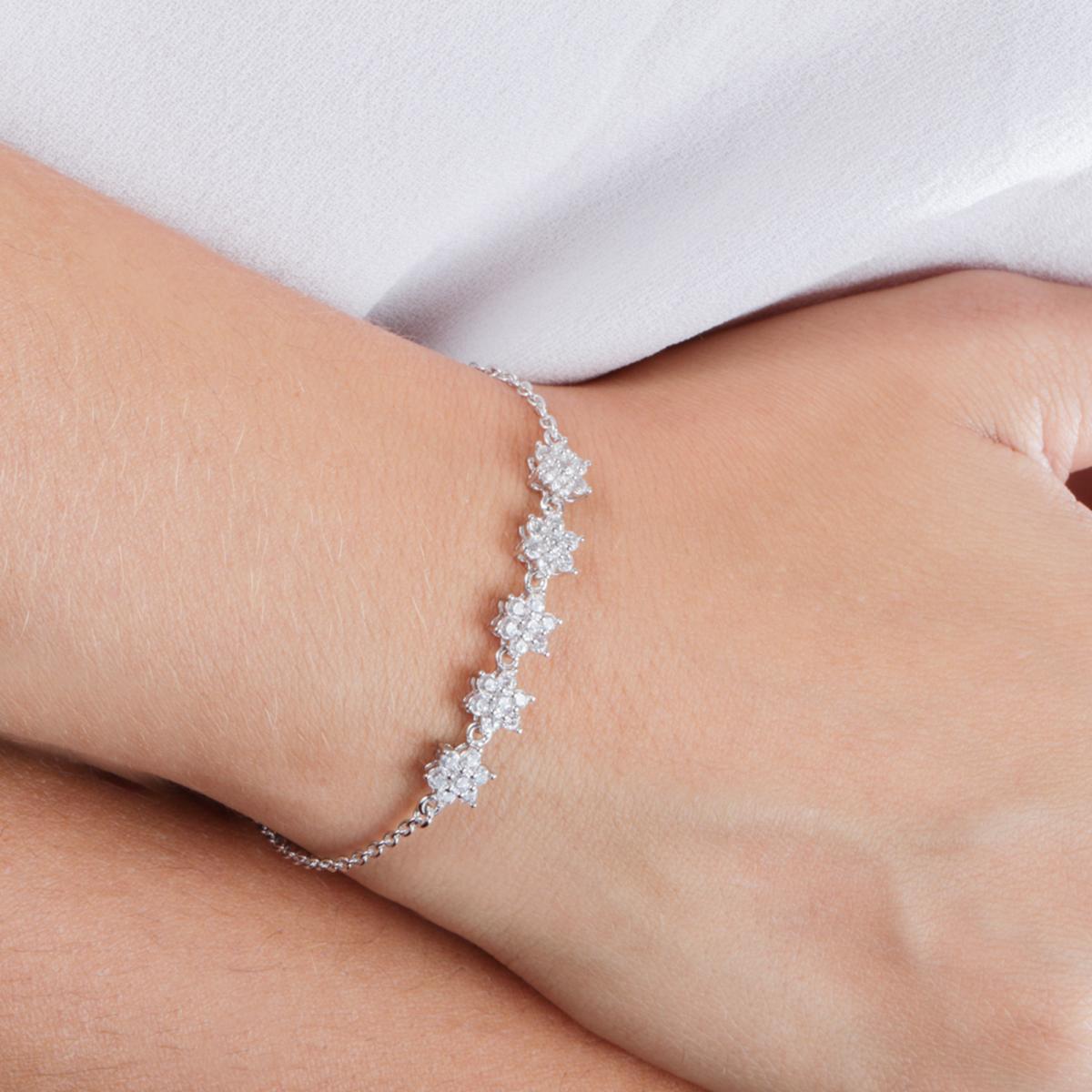 Bracelet en argent 925 STAR FLOWER argent, BLUESPIRIT