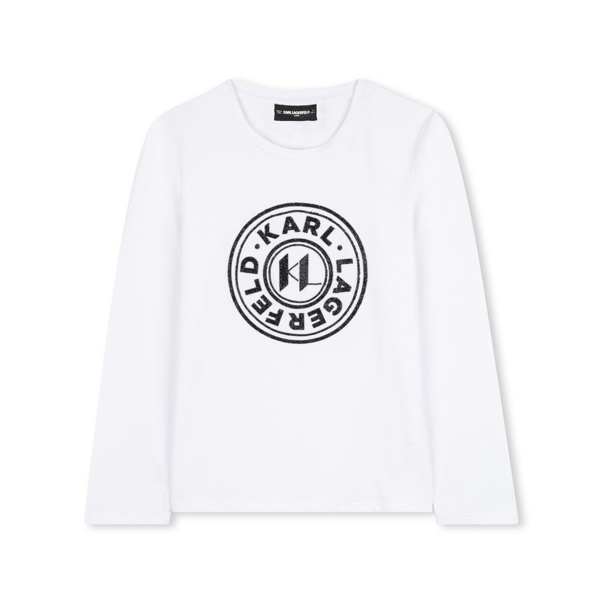 T-shirts à manches longues blanc, KARL LAGERFELD KIDS