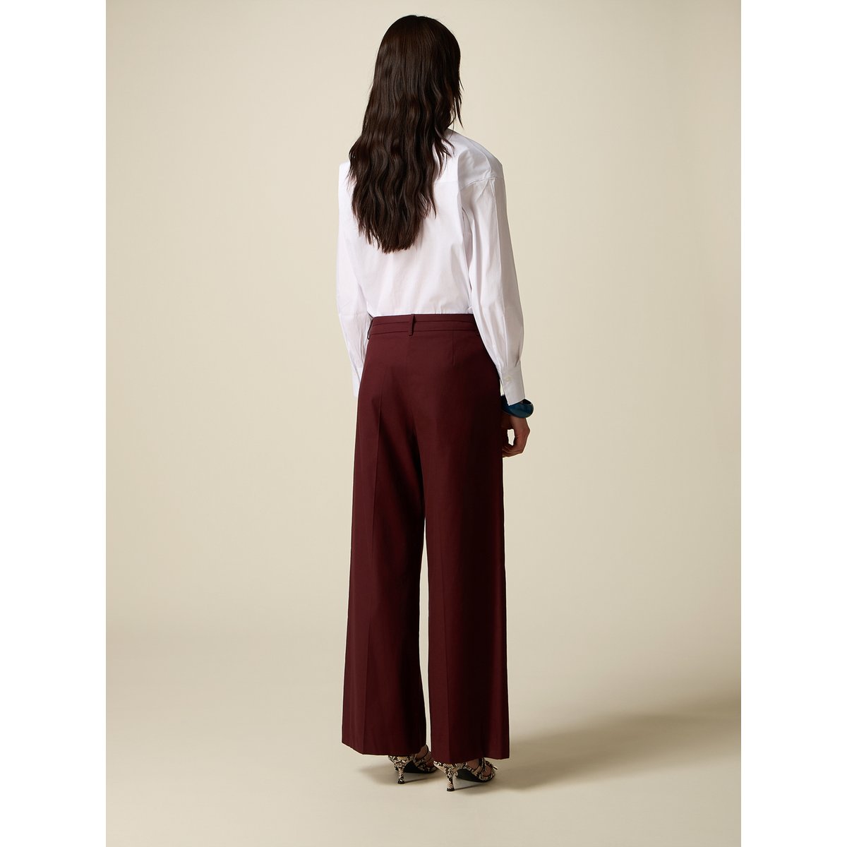 Pantalon palazzo marron, OLTRE