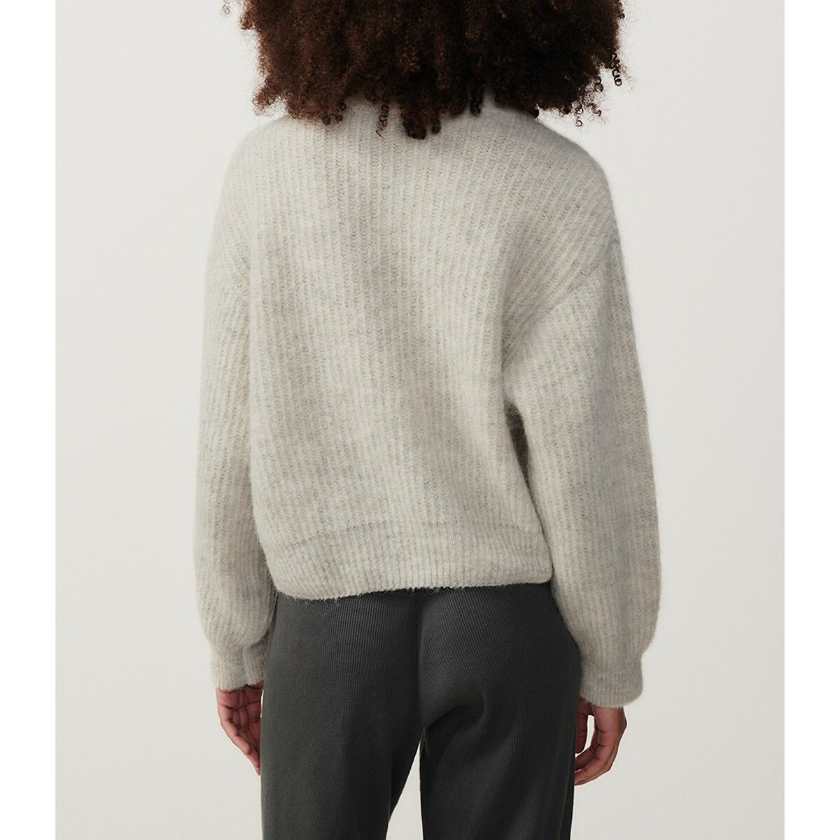 East Funnel Neck Jumper grey, AMERICAN VINTAGE