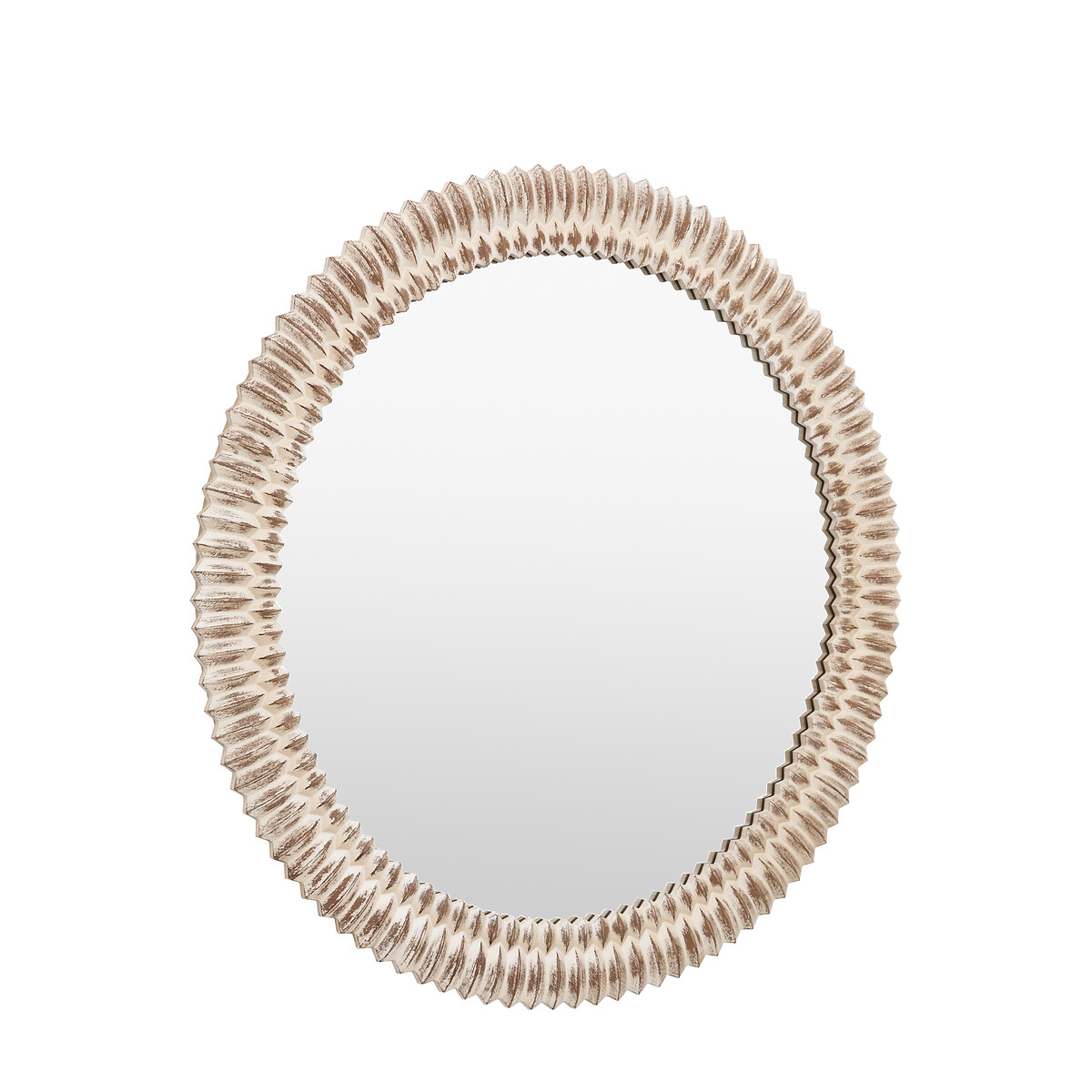 90cm Pinico Round Mirror in White cream, ÉDITÉ