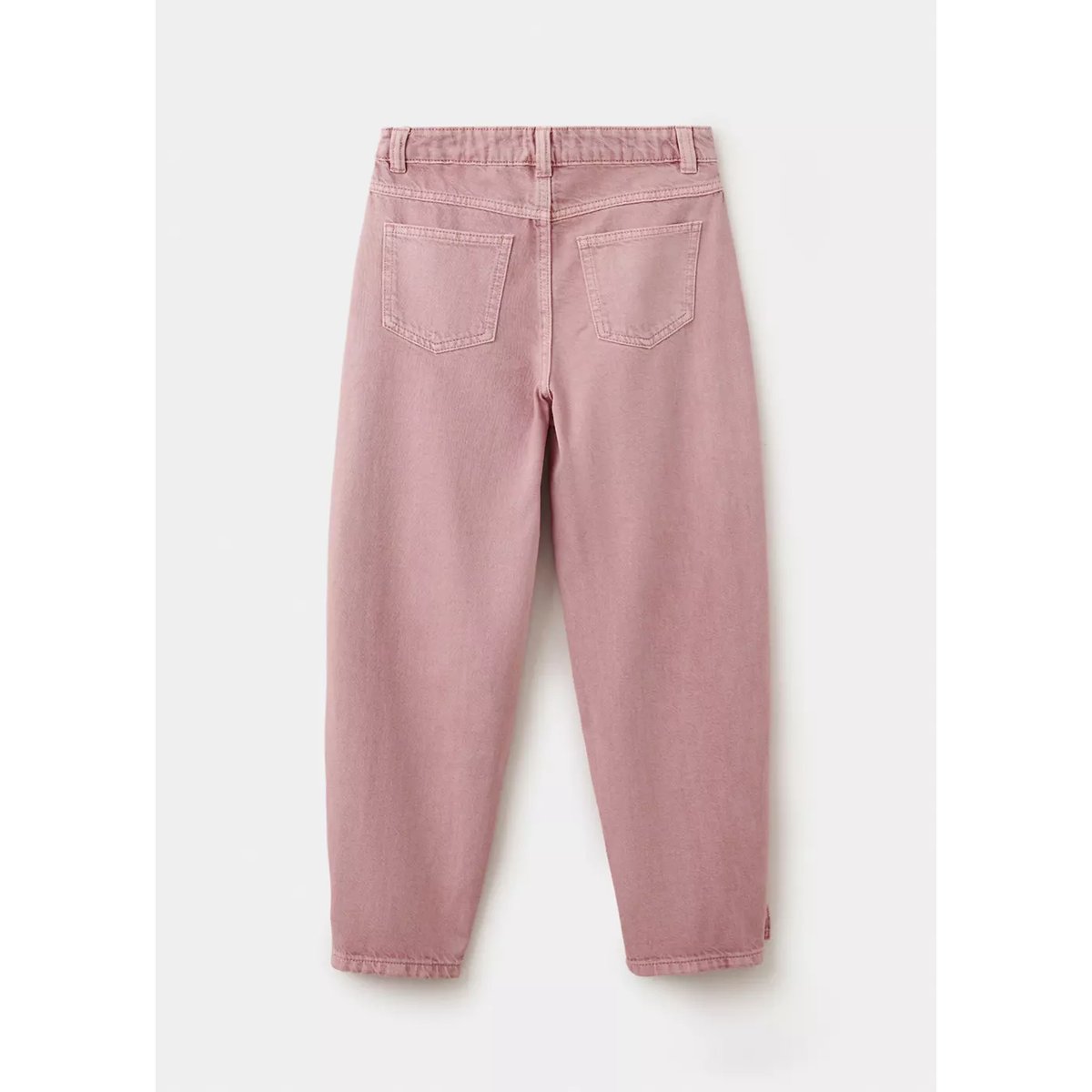 Jean ballon ourlet ajustable rose, MANGO KIDS