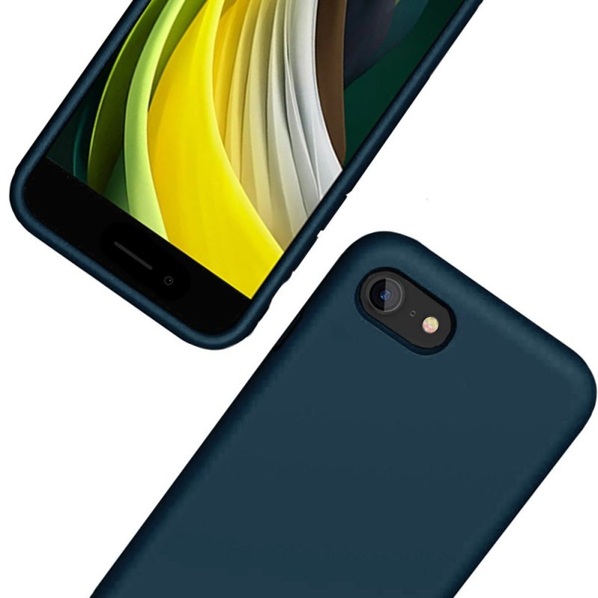 Coque iPhone Se 2020 / 2022 antichoc + 2 vitres bleu, EVETANE