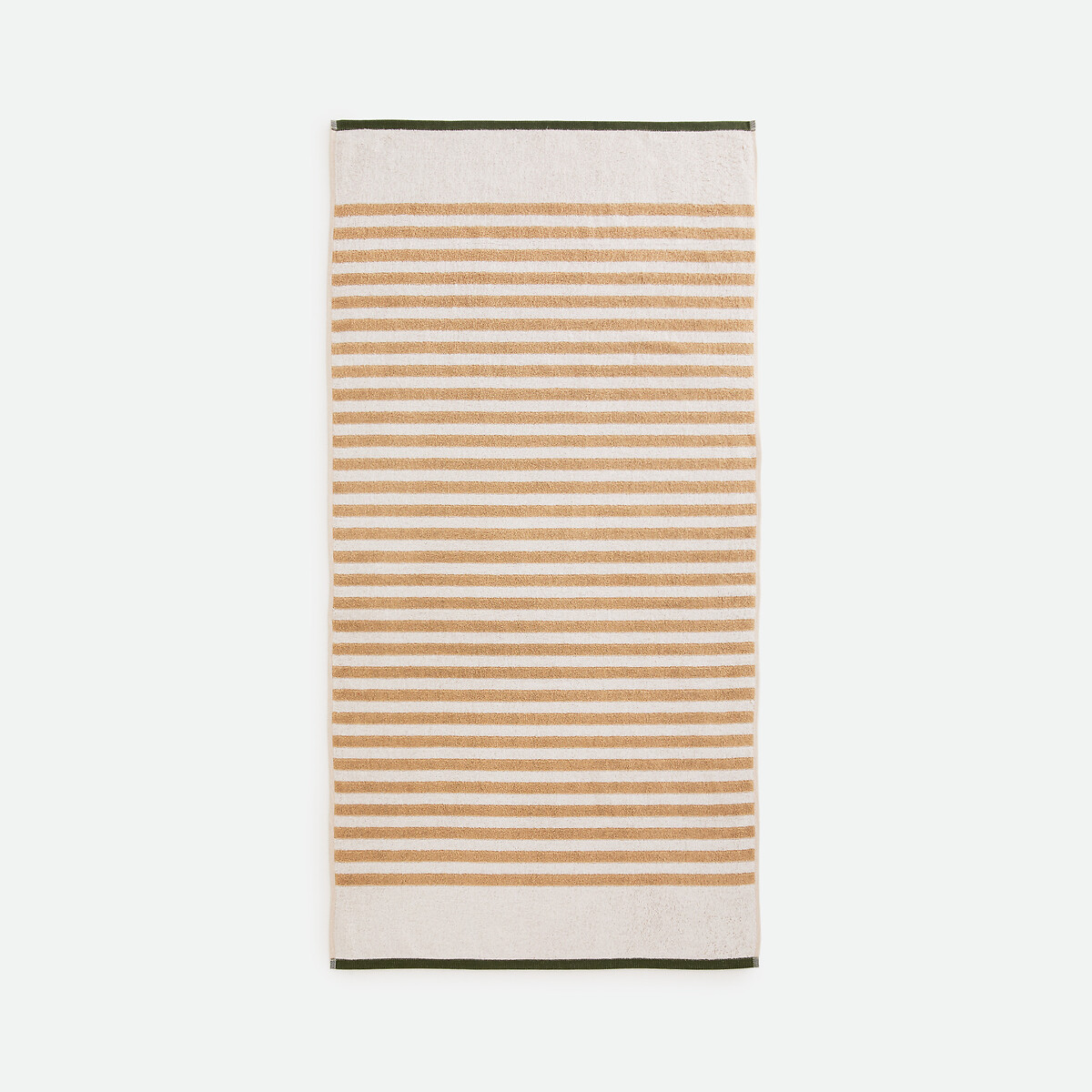 Toalha de banho às riscas, em turco 500 g/m2, Calanques bege/branco, LA REDOUTE INTERIEURS