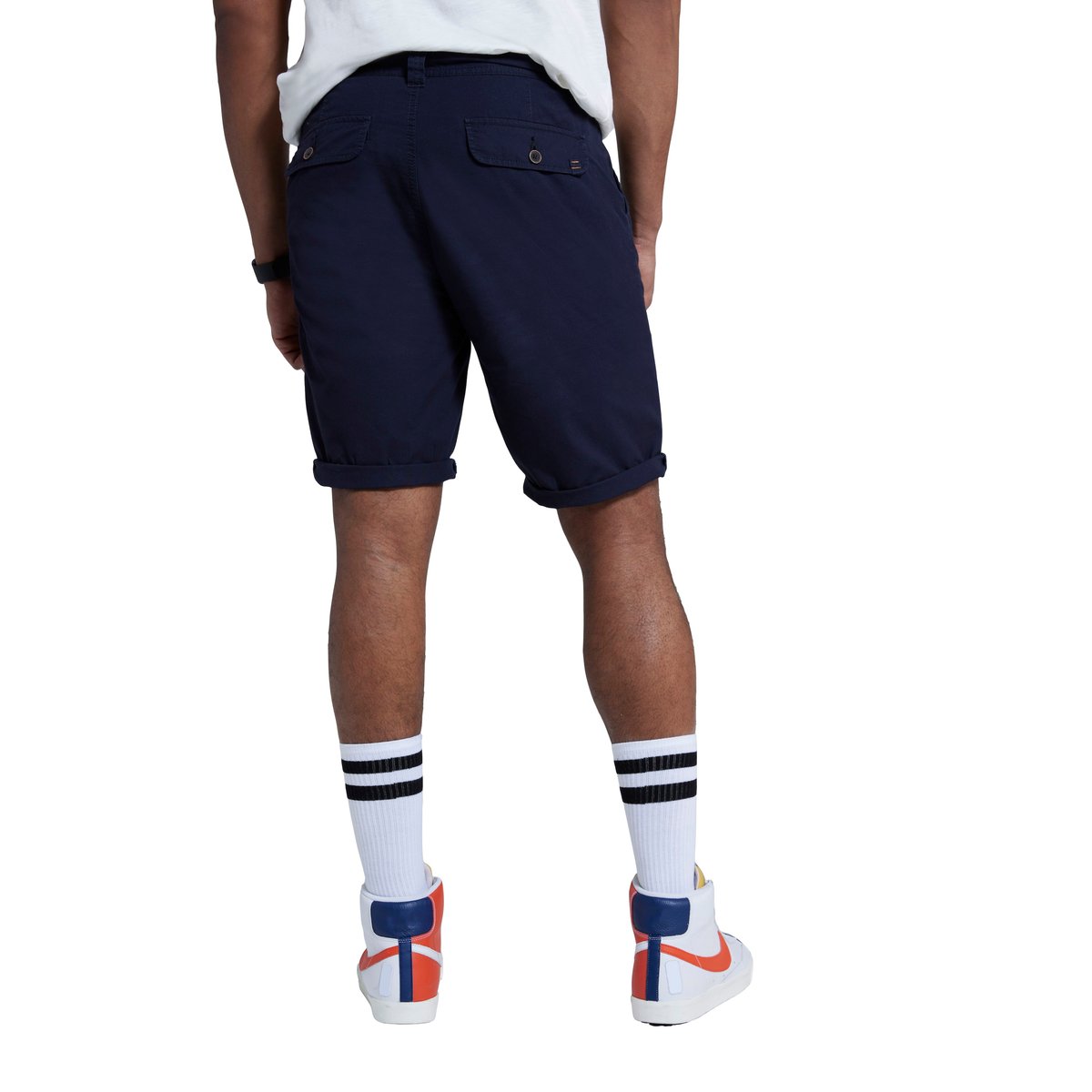 Bermuda chino, 4 poches marine foncé, STHUGE