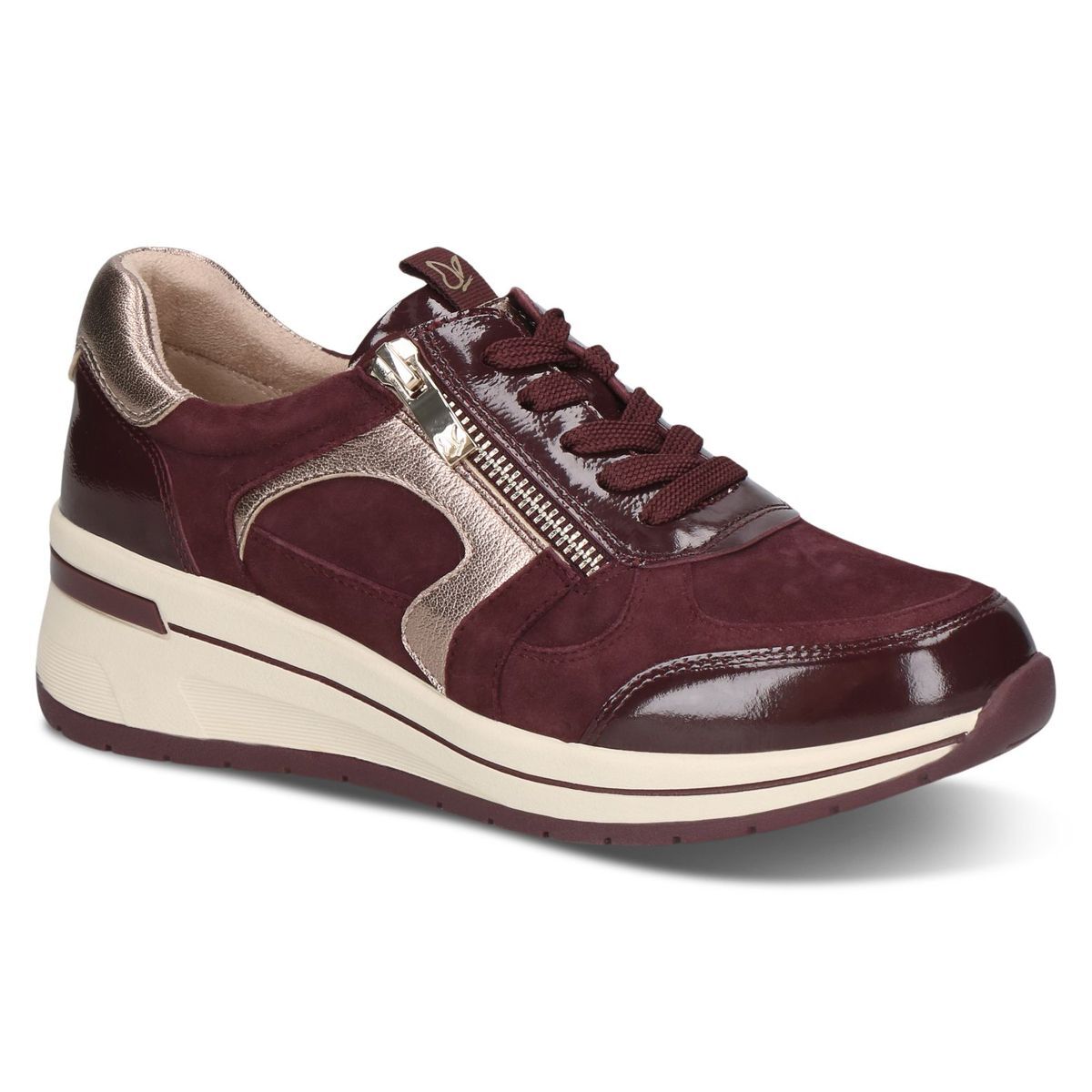 Basket en cuir violet violet raisin, CAPRICE