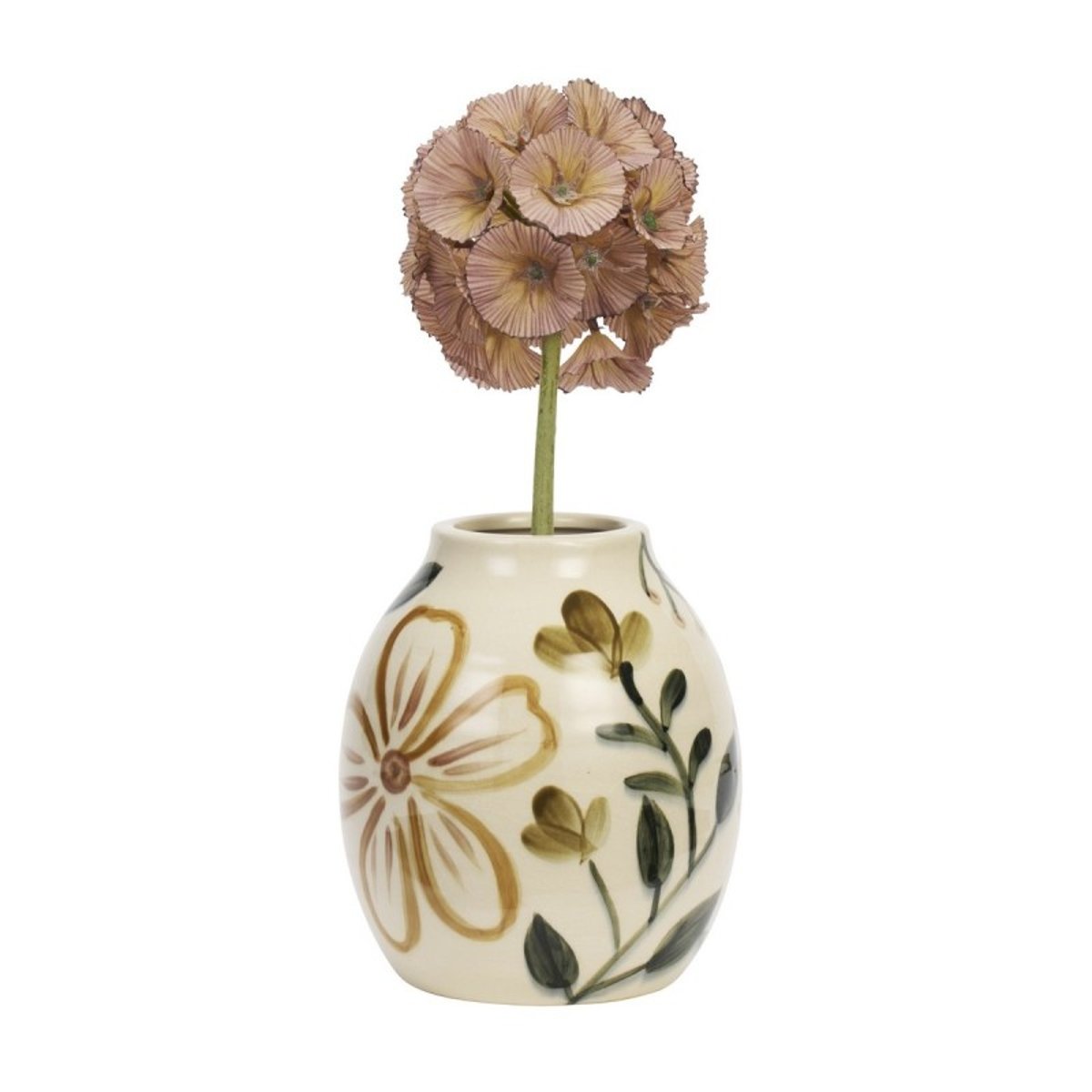 Petit vase grès peint floral multicolore, MADAM STOLTZ