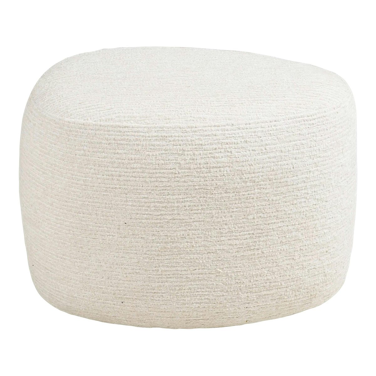 Fauteuil salon blanc pivotant et son pouf assorti BERLIN blanc, PIER IMPORT