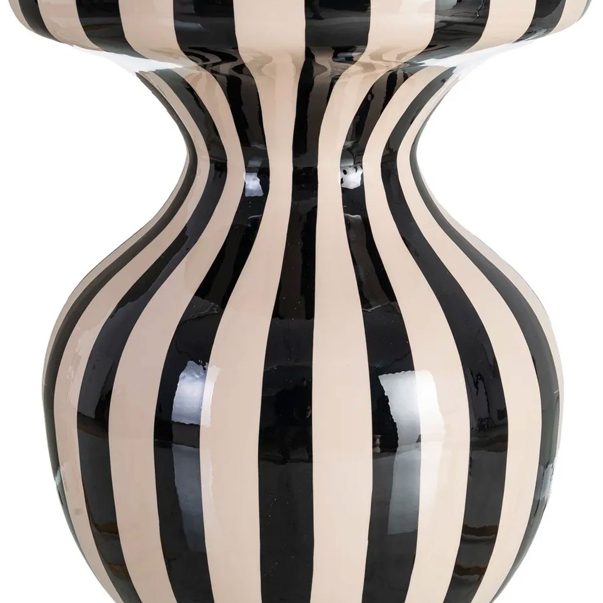 Table d'appoint résine noire et blanche 38x38x47cm noir, WADIGA