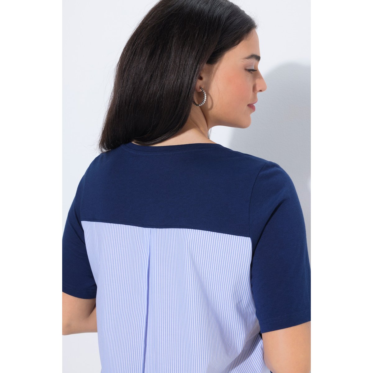 T-shirt en modal mélangé bleu encre, ULLA POPKEN