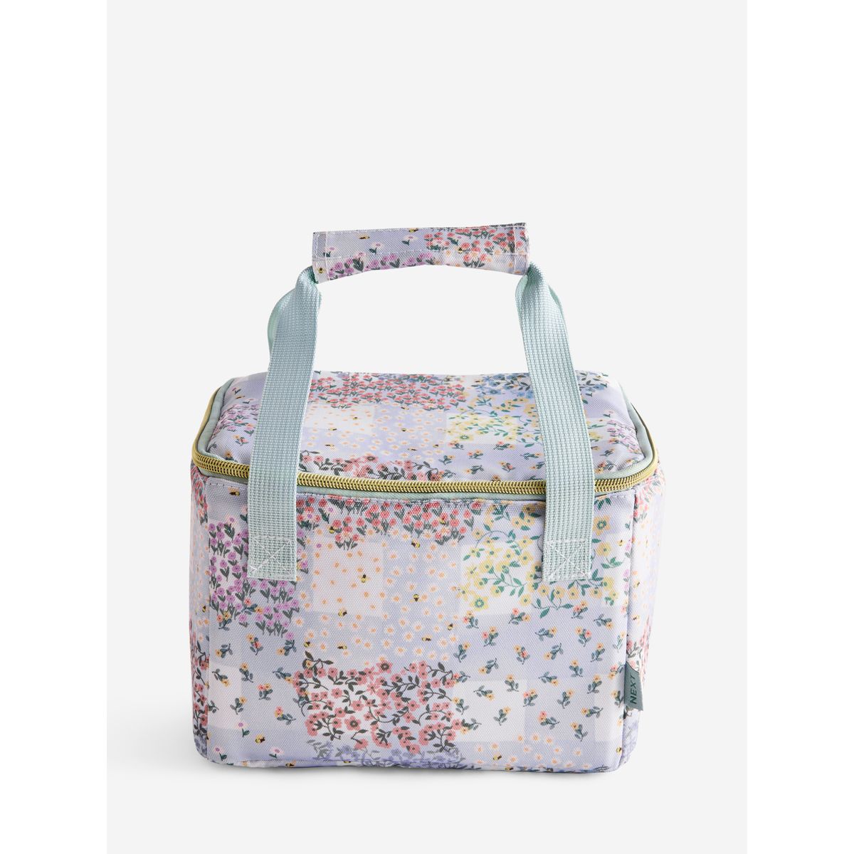 Sac à déjeuner vichy fleurs violet lilas, NEXT
