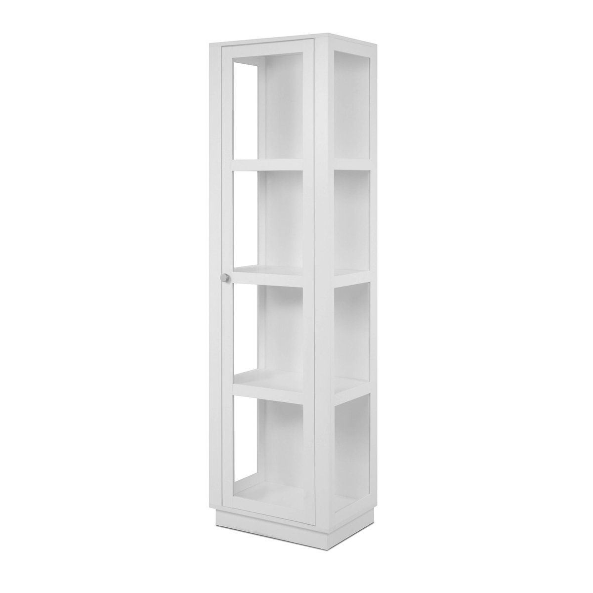 Colonne vitrine blanche 1 porte 4 niveaux RAVEN blanc, PIER IMPORT