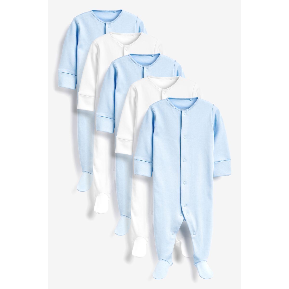 Grenouillères indispensables, lot de 5 bleu-blanc, NEXT