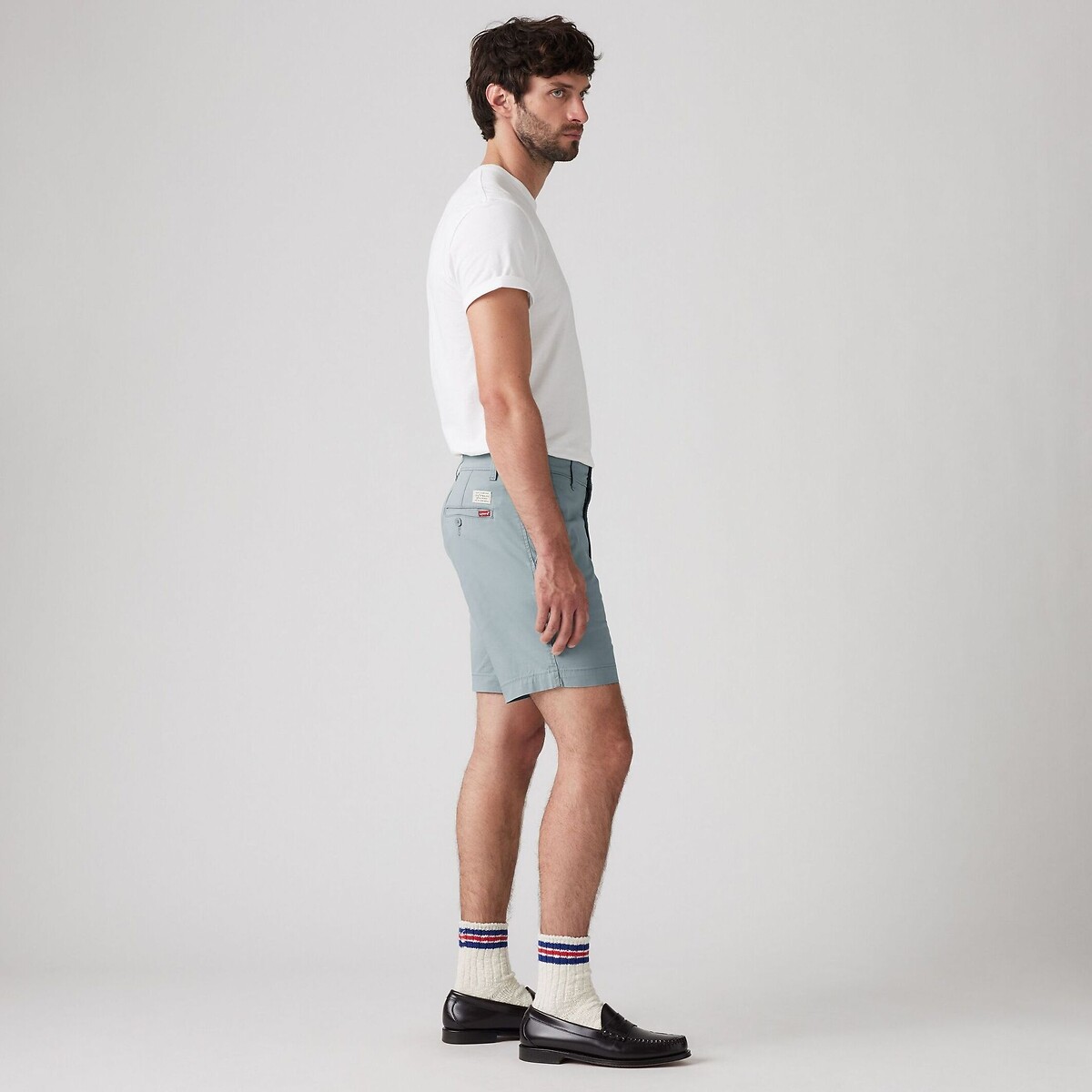 Short XX Chino STD II coton et lin bleu, LEVI'S