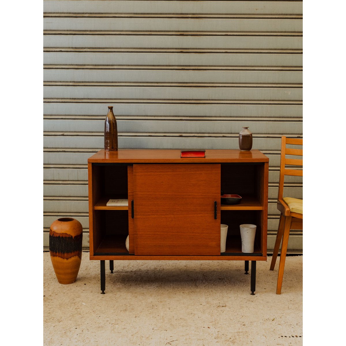 Buffet en bois Gustave N°1652 - Bon état bois foncé, DEBONGOUT