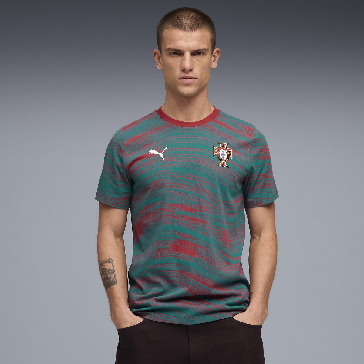 T-shirt manches courtes AOP Portugal rouge/vert, PUMA