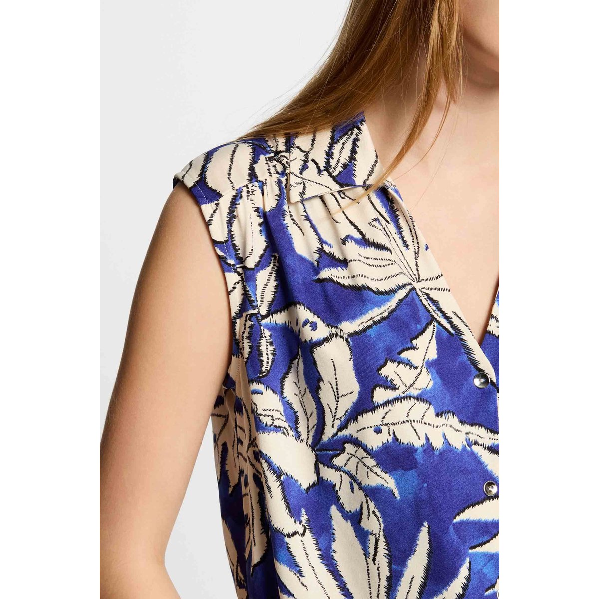 T-shirt manches courtes bleu electrique, MORGAN