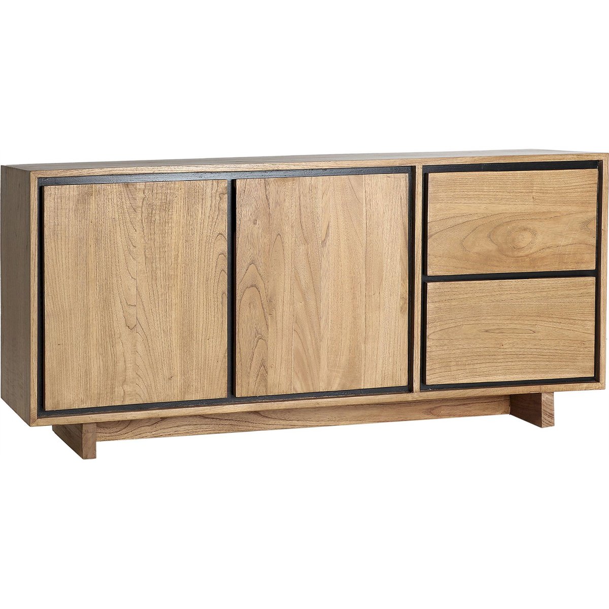 Buffet scandinave en bois mindi, Style épuré chêne clair naturel, RECOLLECTION