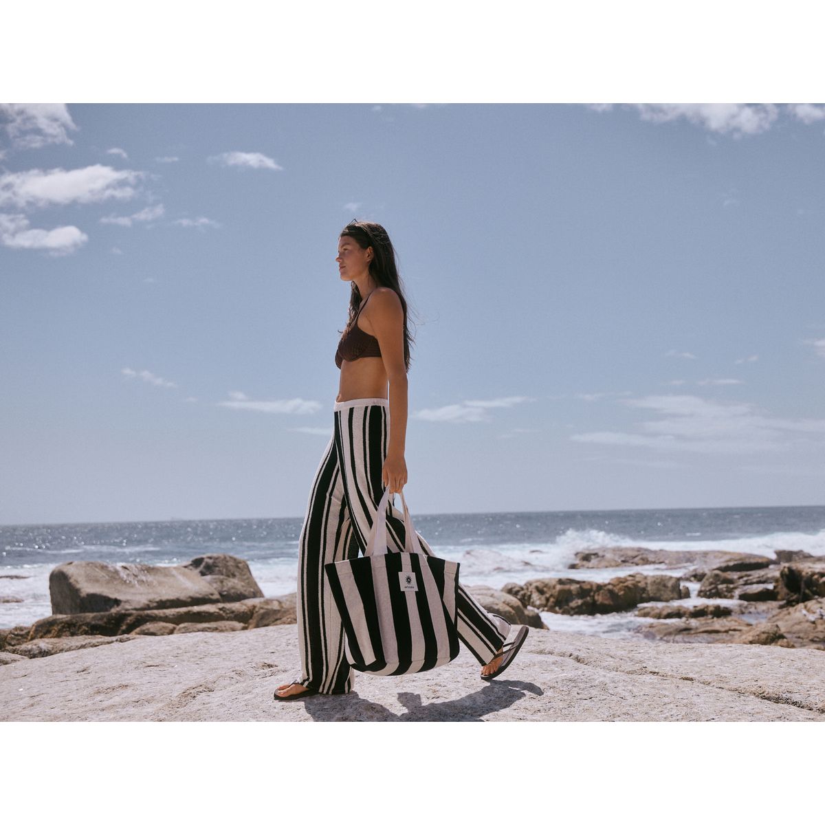 Pantalon de plage en maille monochrome, NEXT