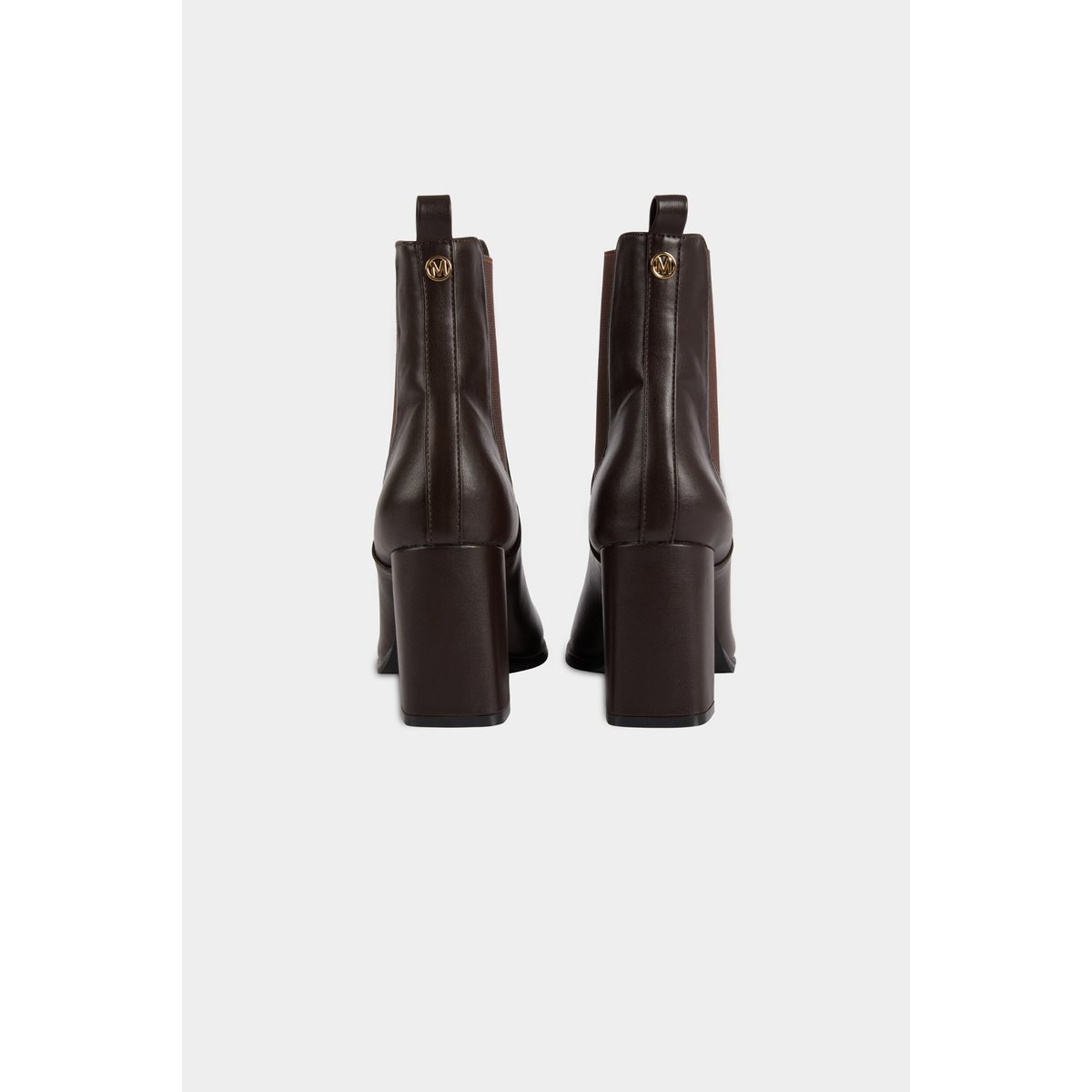Botte similicuir marron foncé, MORGAN