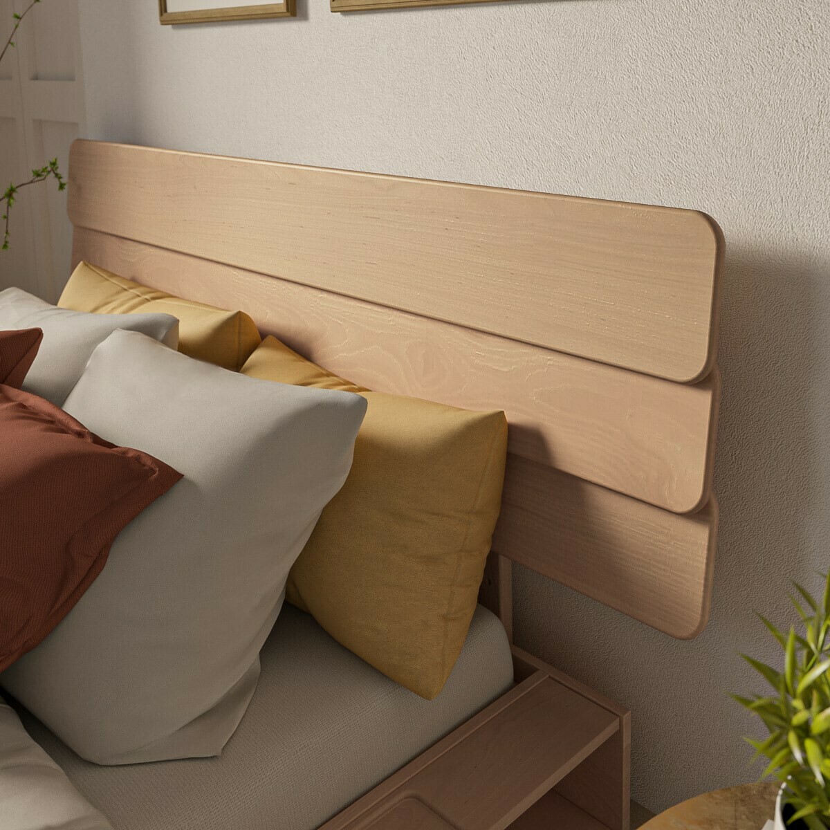 Tête de lit Bois massif DONA hêtre, AKITEN RETAIL