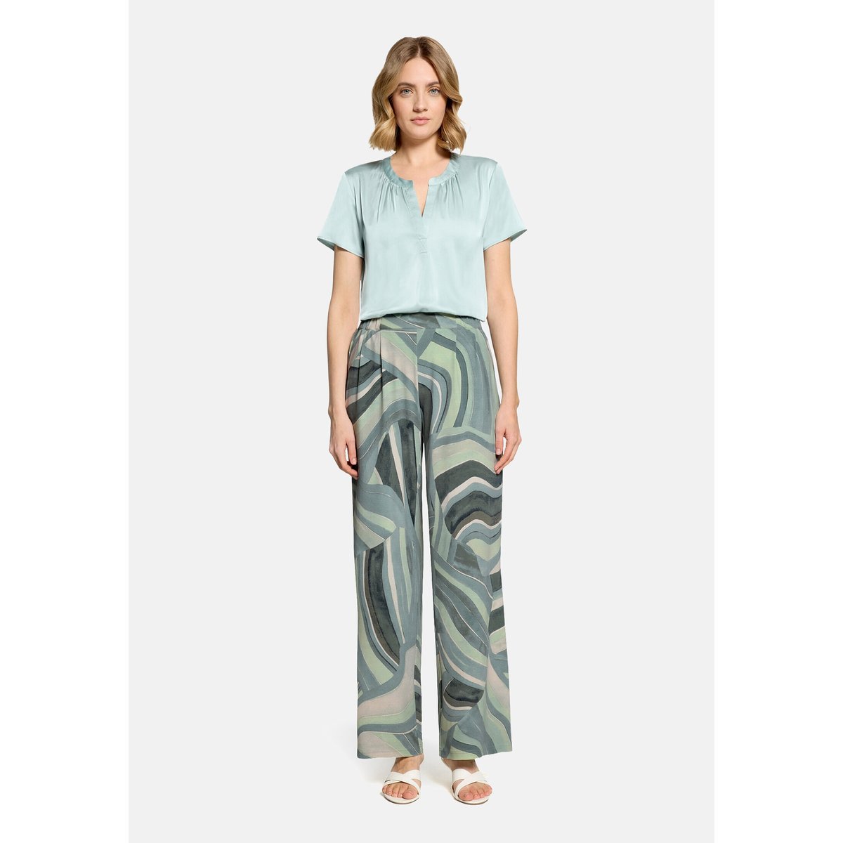 Pantalon à enfiler à poches extérieures mint/green, BETTY BARCLAY