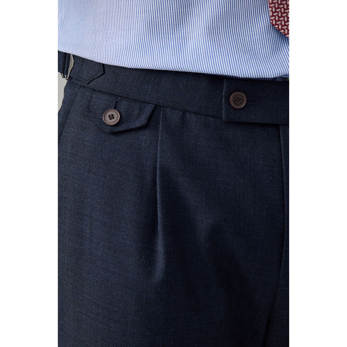 Pantalon avec réglage latéral bleu marine, NEXT