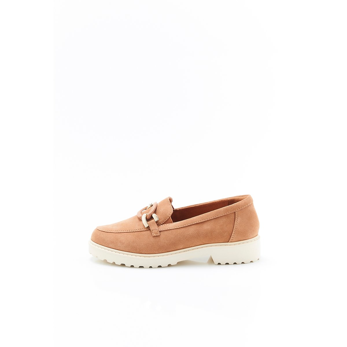 Mocassins crantés avec chaînette Amortyl marron camel, DAMART