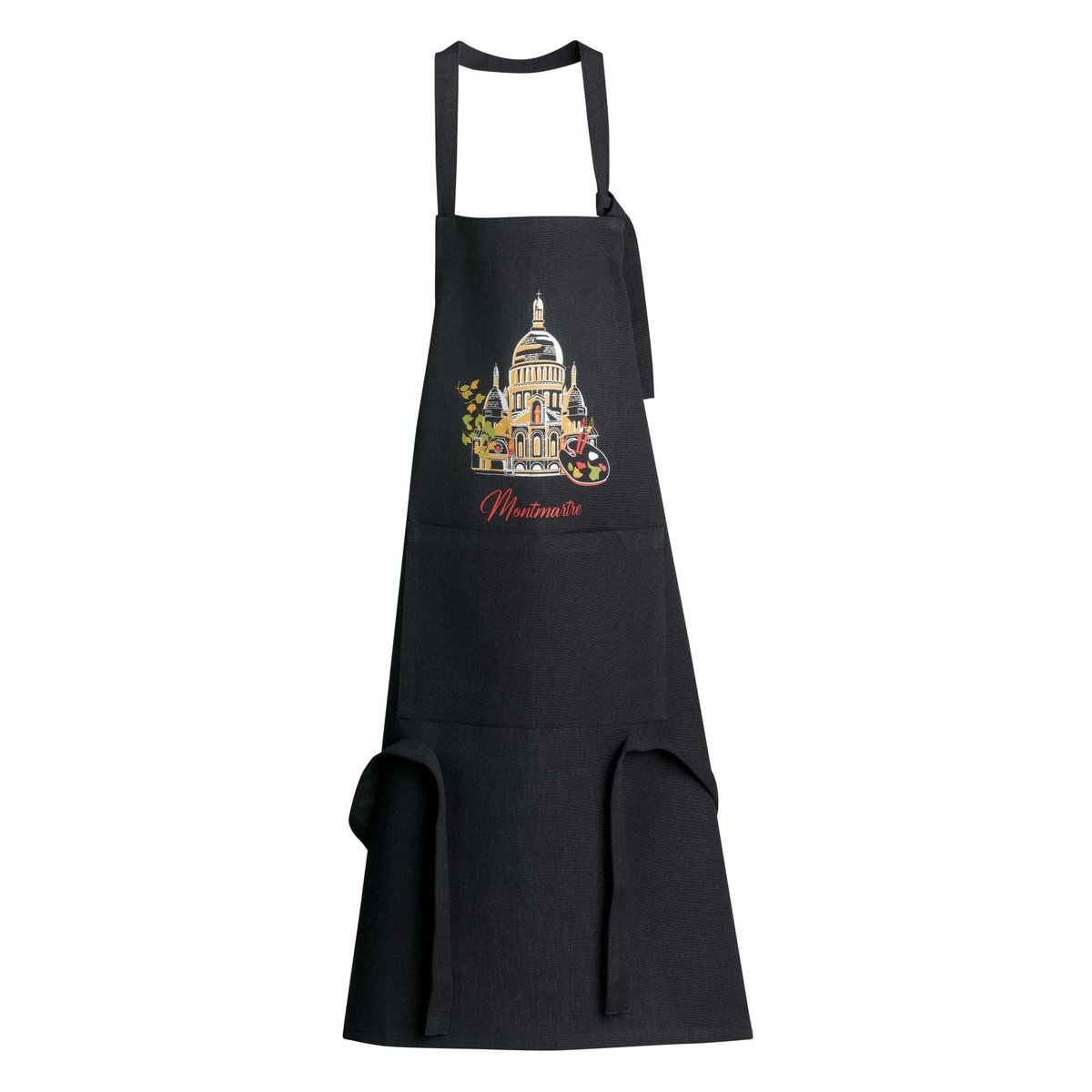 Tablier de cuisine recyclé Montmartre avec poche noir, WINKLER