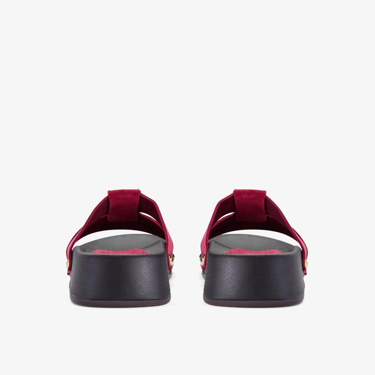 Sandales spartiates Suède BELLAZA CLOG rouge, CLARKS
