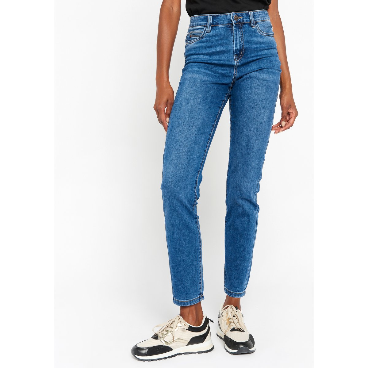 Jean slim taille haute medium blue, LOLALIZA