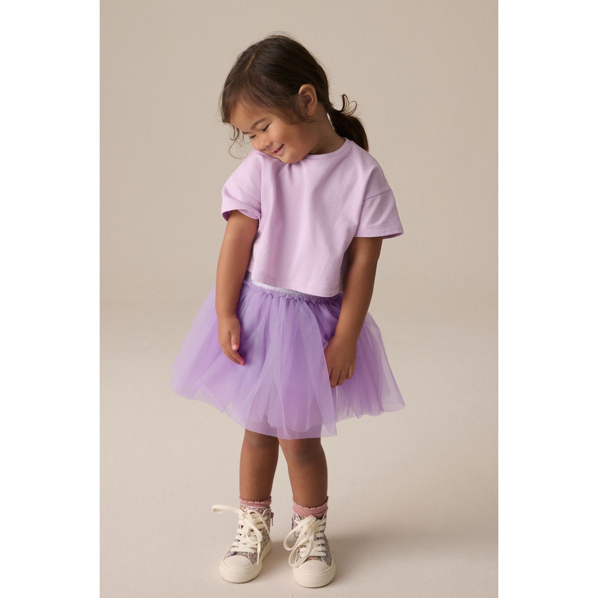 Ensemble jupe et t-shirt violet lilas, NEXT