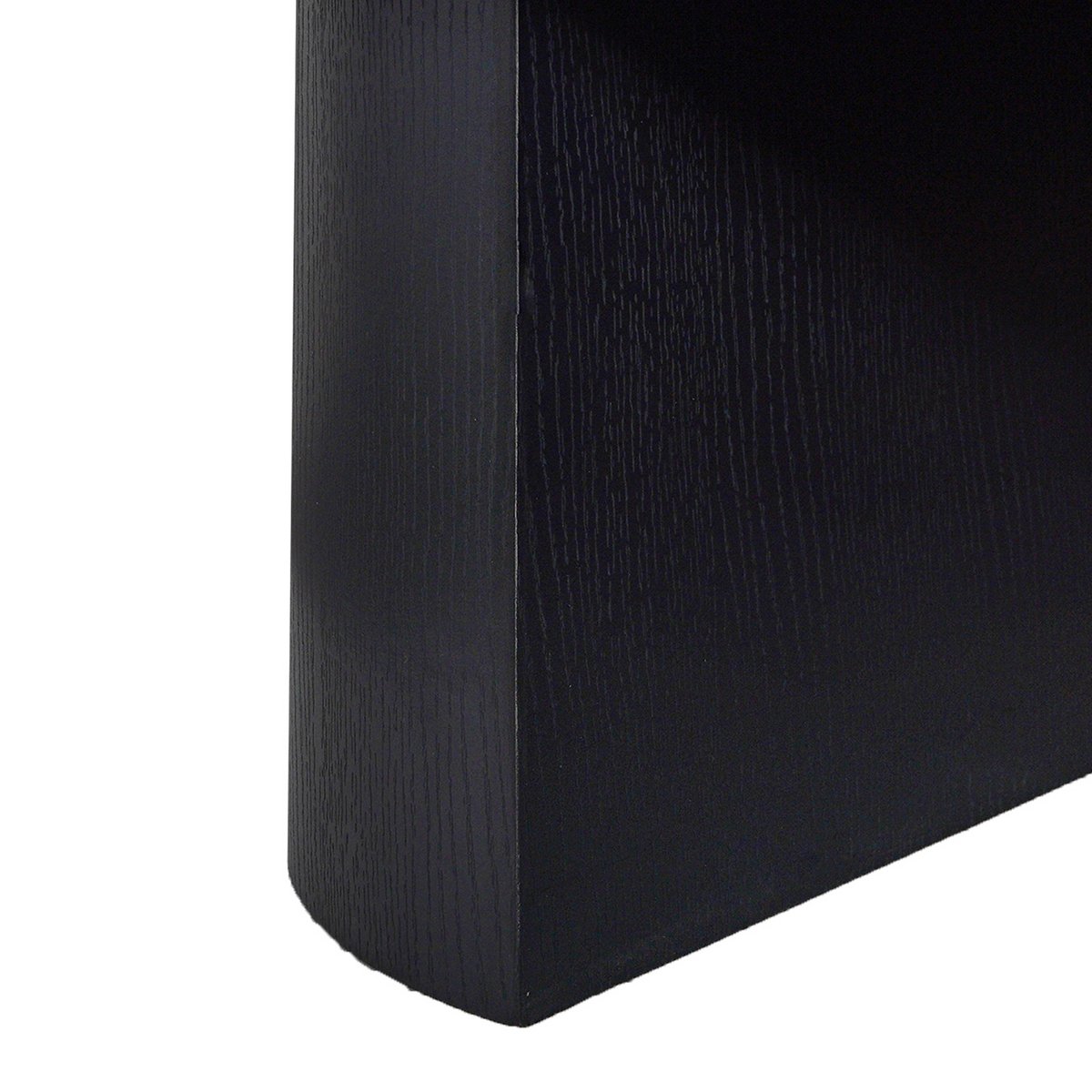 Table basse effet bois ovale 120x70x35 cm , TRINITY bois noir, OVIALA