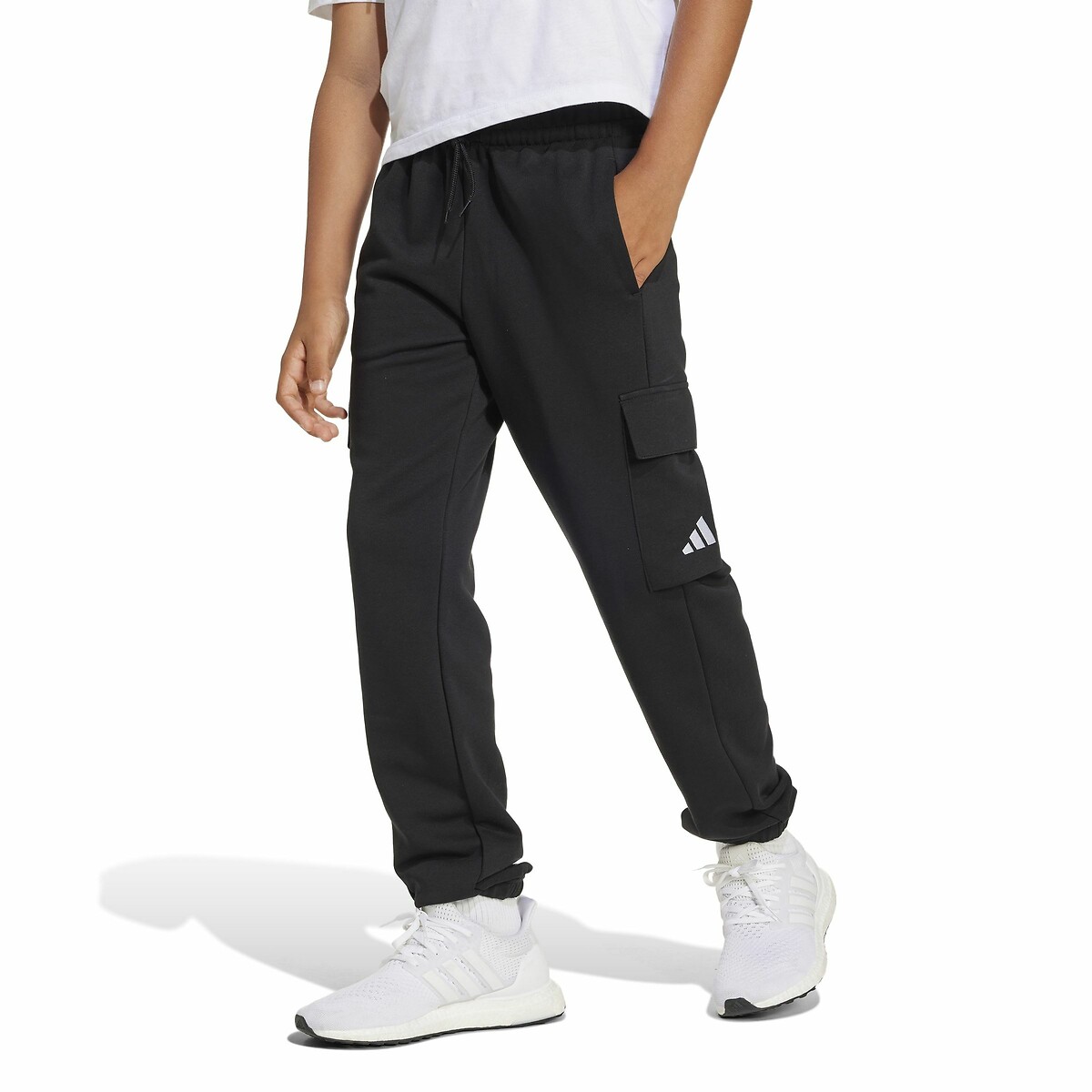Pantalon de jogging en molleton forme cargo noir, ADIDAS SPORTSWEAR
