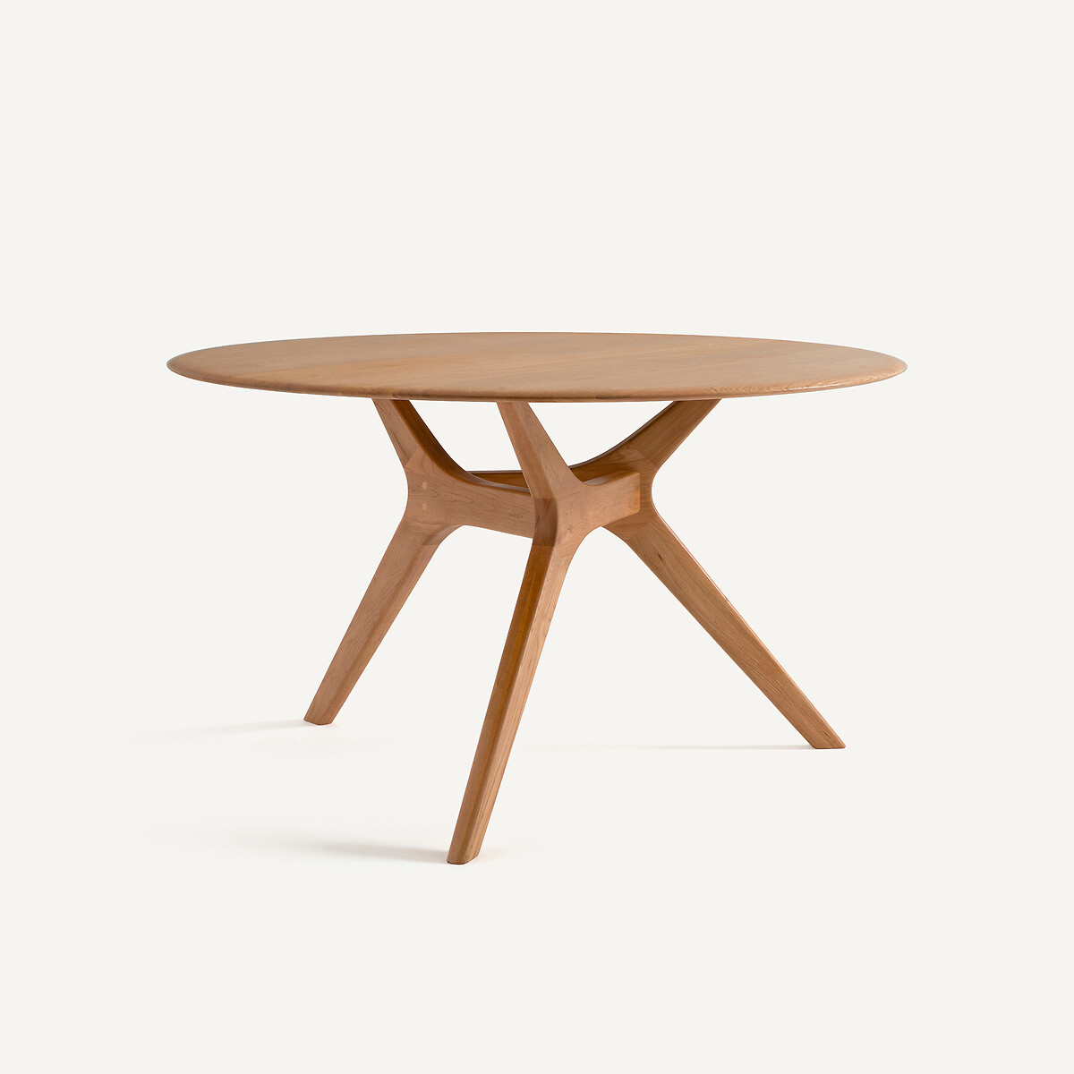 Tavolo rotondo in rovere massiccio Ø130 cm, Maricielo quercia naturale, AM.PM